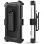 Evocel Moto E5 Play / E5 Cruise Case, [Explorer Series Pro] Premium Full Body Case with Glass Screen Protector, Belt Clip, Metal Kickstand for Motorola Moto E5 Cruise/Moto E5 Play, Silver
