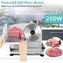 Meat Slicer, Anescra 200W Electric Deli Food Slicer with Two Removable 7.5’’ Stainless Steel Blades and Food Carriage, Child Lock Protection, 0-15mm Adjustable Thickness Food Slicer Machine- Silver