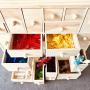 HYGGEHAUS Wooden Storage Organizer with Drawers - Craft Storage | DIY Advent Calendar | Desktop Organizer | Apothecary Cabinet | Kids Craft Idea | 24 Drawer. Unfinished Wood. 12.5in x 14.5in x 4in