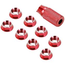 Dilwe Control Switch Nut, Metal Switch Nut Wrench Radio Control Controller Upgrade Part Set for Futaba JR(Red)