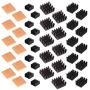 Easycargo 40pcs Raspberry Pi 4 Heatsink Kit Aluminum + Copper + 3M 8810 Thermal Conductive Adhesive Tape for Cooling Cooler Raspberry Pi 4B, Raspberry Pi 3 B+