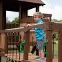 Purife 10 Metal Playground Safety Handles Green (Pair-500LBS), Playground Grab Handles, Kids Playset Handles, Hand Grip Bar for Playhouse,Treehouse, Jungle Gym, Climbing Frame, Swing Set Accessories