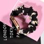 TOYOUTHS Compatible with Apple Watch Band Scrunchies 38mm Cloth Soft Pattern Printed Fabric Wristband Bracelet Women Rose Gold IWatch Cute Elastic Scrunchy Bands 40mm Series SE 6 5 4 3 2 1