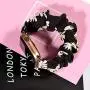TOYOUTHS Compatible with Apple Watch Band Scrunchies 38mm Cloth Soft Pattern Printed Fabric Wristband Bracelet Women Rose Gold IWatch Cute Elastic Scrunchy Bands 40mm Series SE 6 5 4 3 2 1