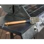 Grill Brush – Cleans All Angles, Extended, Large Wooden Handle and Stainless Steel Bristles – No Scratch Cleaning for Any Barbecue or Grill: Char Broil & Ceramic – BBQ - Aid