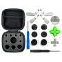 Hisonders 15 in 1 Metal Thumbsticks Joysticks Paddles Dpads Hair Trigger Locks with T8 Open Tool Replacement Parts Kits for Xbox One Elite Controller (Black)