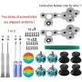 Onyehn 4pcs 3D Analog Joysticks Wireless Thumb Sticks Sensor Replacement Parts for Xbox 1 Controller,with Screwdriver and D Pads Rubber Conductive R L Button Repair Kits