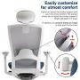 SIDIZ T50 Home Office Desk Chair : Advanced Mechanism for Your Posture, Ventilated Mesh Back, Adjustable Headrest, 2-Way Lumbar Support, 3-Way Armrests, Adjustable Seat Slide/Slope
