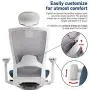 SIDIZ T50 Home Office Desk Chair : Advanced Mechanism for Your Posture, Ventilated Mesh Back, Adjustable Headrest, 2-Way Lumbar Support, 3-Way Armrests, Adjustable Seat Slide/Slope