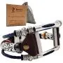 Smatiful Versa 3 Cute Bands with Stainless Steal Connector for Slim Male, Adjustable Replacement Watch Band Compatible with for Fitbit Sense & Versa 3, Grey Dark Blue Smatiful Versa 3 Cute Bands with Stainless Steal Connector for Slim Male, Adjustable Replacement Watch Band Compatible with for Fitbit Sense & Versa 3, Grey Dark Blue