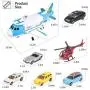 Geyiie Airplane Car Toys, Aircraft Car Set Toys with 5pcs Vehicle Car, Parking Scene Game with Stickers, a Helicoper Toy for Kids Toddlers Boys Girls Gift Geyiie Airplane Car Toys, Aircraft Car Set Toys with 5pcs Vehicle Car, Parking Scene Game with Stickers, a Helicoper Toy for Kids Toddlers Boys Girls Gift