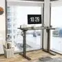 FEZIBO Height Adjustable Electric Standing Desk, 40 x 24 Inches Stand Up Table, Sit Stand Home Office Desk with Splice Board, Black Frame/Black Top FEZIBO Height Adjustable Electric Standing Desk, 40 x 24 Inches Stand Up Table, Sit Stand Home Office Desk with Splice Board, Black Frame/Black Top