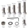 SZHKM 600PCS M3 Screws Hex Stainless Steel Bolts and Nuts Kit Assorted Screws and Nuts Button Head Cap Metric M3 Bolt Kit with Wrench