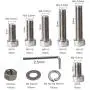 SZHKM 600PCS M3 Screws Hex Stainless Steel Bolts and Nuts Kit Assorted Screws and Nuts Button Head Cap Metric M3 Bolt Kit with Wrench