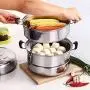 Beeiee Steaming Cookware, Steamer Pot, Multi-layer Boiler, 10Qt 11 Inch Stainless Steel Steamer, work with Gas, Electric, Grill Stove Top, Dishwasher Safe Beeiee Steaming Cookware, Steamer Pot, Multi-layer Boiler, 10Qt 11 Inch Stainless Steel Steamer, work with Gas, Electric, Grill Stove Top, Dishwasher Safe