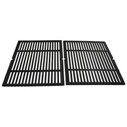 Music City Metals 66652 Matte Cast Iron Cooking Grid Replacement for Select Gas Grill Models by Charbroil, Coleman and Others, Set of 2