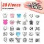 Bracelet Making Kit for Girls, Flasoo 85PCs Charm Bracelets Kit with Beads, Jewelry Charms, Bracelets for DIY Craft, Jewelry Gift for Adults and Teens on Valentines Day