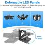 160W LED Garage Light, Super Brightness(16000LM) Garage Light with 5 Deformable LED Panels, 6000K Daylight Led Garage Ceiling Lights, Easy-Installation LED Lights for Garage,Workshop,Warehouse(2 Pack)