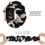 TOYOUTHS Compatible with Apple Watch Band Scrunchies 38mm Cloth Soft Pattern Printed Fabric Wristband Bracelet Women Rose Gold IWatch Cute Elastic Scrunchy Bands 40mm Series SE 6 5 4 3 2 1