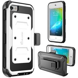 i-Blason Armorbox Case Designed for iPod Touch 7/6/5, Full Body Case with Built-in Screen Protector for Apple iPod Touch 5th/6th/7th Generation, White