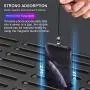 Magnetic USB Charging Cable Krsende 3in1 360°Rotation Nylon Braided Cord Compatible with Mirco USB Type C Smartphone and iProduct Device-No Date Sync(4Pack/Black)
