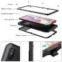 iPhone XR Case, CarterLily Full Body Shockproof Dustproof Waterproof Aluminum Alloy Metal Gorilla Glass Cover Case for Apple iPhone XR 6.1 inch (Silver)