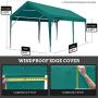 Peaktop Outdoor 10 x 20 ft Upgraded Heavy Duty Carport Car Canopy Portable Garage Tent Boat Shelter with Reinforced Triangular Beams and 4 Weight Bags,Green