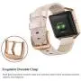 SWEES Leather Bands Compatible with Fitbit Blaze Smart Watch, Genuine Leather Replacement Band with Metal Frame Small & Large for Women Men, Champagne Gold, Rose Gold, Black, Brown, White, Grey, Beige