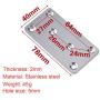 Hyever 3 Pieces Metal Flat Brace Stainless Steel Mending Plate for Furniture Corner Repair Fixing, Surface Brushed Finish 3'' ×1.57'' × 0.08''