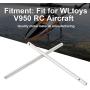 Dilwe RC Helicopter Main Spindle, 2pcs Metal Main Spindle Shaft Axle RC Spare Part Compatible with WLtoys V950 RC Aircraft