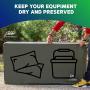 YardStash Heavy Duty Waterproof Deck Box Cover Protects from Outdoor Rain Wind and Snow. Extends Lifetime of Storage Box with UV Protected Rip-Stop 210D Heat Shield 600D Polyester