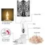 Himalayan Salt Lamp,Natural Wall Light Salt Lamp with 2 Bulbs,Rocks Salt Night Light with Butterfly Metal Basket Gift