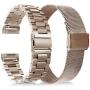 KOREDA Compatible with Fitbit Versa 3/Fitbit Sense Bands Sets for Women Men, Stainless Steel Metal Band + Mesh Loop Replacement Bracelet Wristband for Fitbit Versa 3/Sense Smartwatch (Champaign Gold)