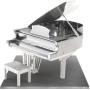 Fascinations Metal Earth Instrument 3D Metal Model Kit Set - Grand Piano , Bass Fiddle, Drum Set, Electric Bass Guitar, Electric Lead Guitar