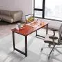 Coleshome Computer Desk 55 inch Modern Sturdy Office Desk Study Writing Desk for Home Office,Teak