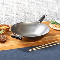 Joyce Chen Flat Bottom Wok, Standard, Metal