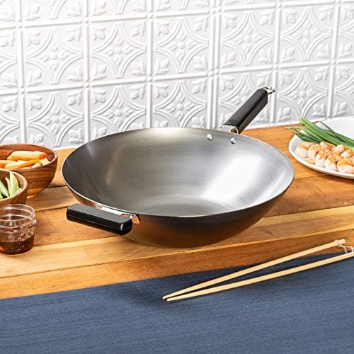 Joyce Chen Flat Bottom Wok, Standard, Metal