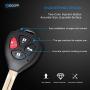 ECCPP Replacement Uncut Keyless Entry Remote Key Fob fits for 08-2012 Toyota Scion xB/ 06-2010 Toyota RAV4 HYQ12BBY (2X)