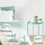 danpinera End Table, Side Table Metal Waterproof Small Coffee Table Sofa Side Table with Round Removable Tray for Living Room Bedroom Balcony and Office (Mint Blue) danpinera End Table, Side Table Metal Waterproof Small Coffee Table Sofa Side Table with Round Removable Tray for Living Room Bedroom Balcony and Office (Mint Blue)