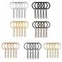 LANBEIDE 35Pcs 7 Colors Split Key Ring with Chain and Jump Rings, Keychain Ring Parts with 30mm Open Jump Ring and Connector for Crafting DIY Key Chain Accessories