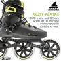 Rollerblade Maxxum Edge 125 3WD Unisex Adult Fitness Inline Skate, Metallic Grey and Lime, Premium Inline Skates