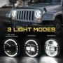 Xprite 7'' Inch CREE LED Headlights with High/Low Beam, Plug & Play, Halo DRL Round Headlamps DOT Approved for 1997-2018 Jeep Wrangler JK LJ CJ TJ Hummber H1 H2 Xprite 7'' Inch CREE LED Headlights with High/Low Beam, Plug & Play, Halo DRL Round Headlamps DOT Approved for 1997-2018 Jeep Wrangler JK LJ CJ TJ Hummber H1 H2
