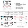 4-Pack Reading Glasses Blue Light Blocking, Fashion Square Computer Readers Women Men Clear Lens Anti UV & Glare