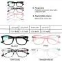 4-Pack Reading Glasses Blue Light Blocking, Fashion Square Computer Readers Women Men Clear Lens Anti UV & Glare 4-Pack Reading Glasses Blue Light Blocking, Fashion Square Computer Readers Women Men Clear Lens Anti UV & Glare