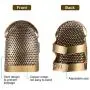 6 Pieces Copper Sewing Thimble Adjustable Sewing Thimble Rings Cap Artificial Leather Coin Finger Protectors Metal Shield for Sewing Embroidery Knitting Quilting 6 Pieces Copper Sewing Thimble Adjustable Sewing Thimble Rings Cap Artificial Leather Coin Finger Protectors Metal Shield for Sewing Embroidery Knitting Quilting