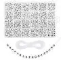 1620 Pieces A-Z Letter Beads, 7x4mm Sorted Alphabet Beads and White Acrylic Letter Bead Kit, Vowel Letter Beads for Jewellery Making&Crafts&Name BraceletsMaking&Crafts&Name Bracelets