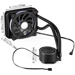 BETAZOOER 12cm Liquid CPU Cooler, Dual ML120 PWM Fans, Intel LEA2066, 2011-V3, 1151/1155/1156/X58/X79, AMD Socket AM4