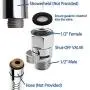 PIH Shower Volume Control Valve, Shut-Off One Piece Copper Brass Made, 1/2 Standard Connection, Chrome Polished
