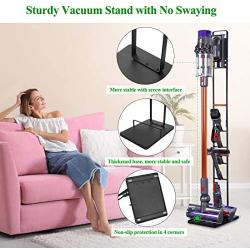 Vacuum Stand for Dyson V11 V10 V8 V7 V6 - Vacuum Accessories Stable Metal Organizer Stand Holder, Dyson Handheld DC30 DC31 DC34 DC35 DC58 DC59 DC62 Cordless Vacuum Cleaners Storage Rack (Black)