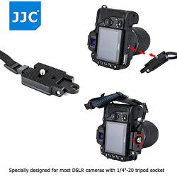 JJC L Size Camera Hand Strap Grip w/Metal Quick Release Plate for Canon EOS 5DM4 5DM3 5DM2 5D 5Ds R 6DM2 6D 7DM2 7D 90D 80D 77D 70D SX70 SX60 HS Nikon D780 D850 D500 D750 D750 D810 D7500 P950 P1000